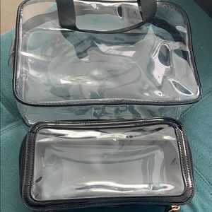 Clear Zippered Travel Bag Set